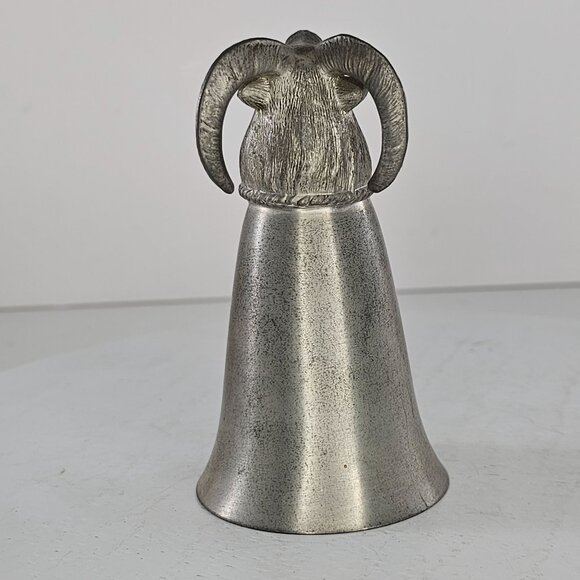 Vintage Connecticut House Pewter Goat Head Stirrup Cup Shot Glass - Picture 4 of 8